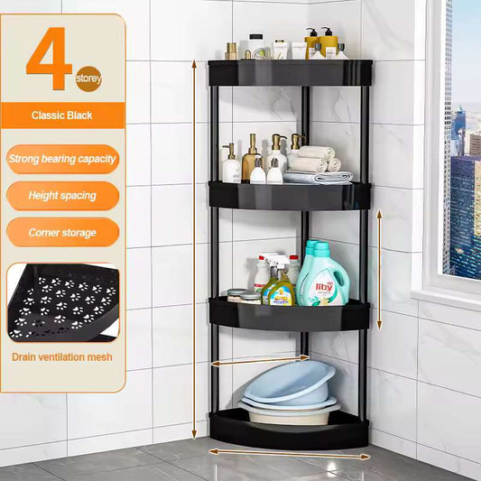 Multi-Tier Slim Rolling Storage Cart with Wheels – Heavy-Duty High Load-Bearing Utility Rack for Kitchen, Bathroom & Living Room – Mobile Space-Saving Organizer – 3, 4, or 5 Layer Options (Black / White)