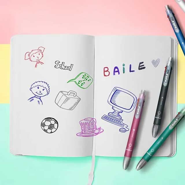 6-in-1 Multicolor Ballpoint Pen – Push Type Press Pens with 6 Ink Colors for School & Office Supplies