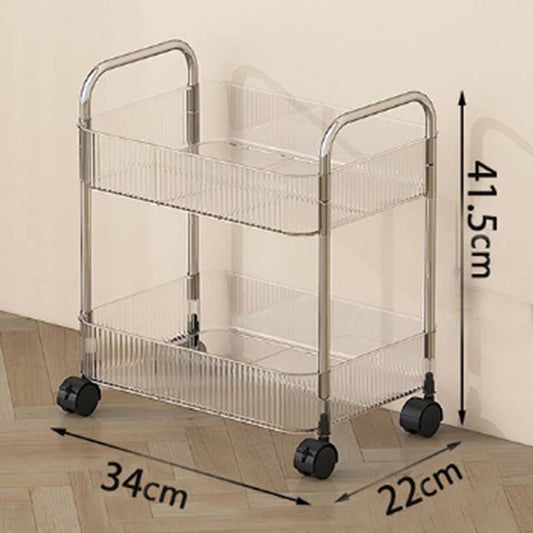 Multifunction Rolling Utility Cart - Slim Sliding Storage Organizer for Bathroom, Kitchen, and Living Room