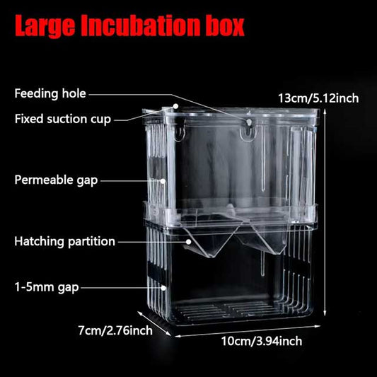 Multifunctional Clear Aquarium Breeding Box – Fish Isolation & Hatching Incubator for Guppies & Small Fish