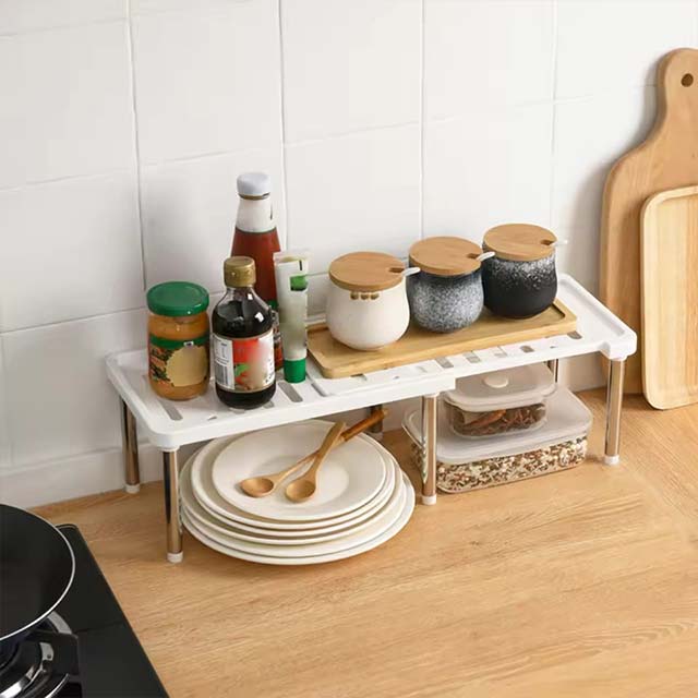 Multifunctional Telescopic Shoe & Storage Rack – Stainless Steel Shelf for Under-Sink, Kitchen & Cabinet Organization