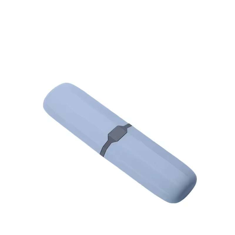 Multifunctional Portable Travel Toothbrush Storage Case – Protective Carrying Container for Toothbrush & Toothpaste – Compact Oral Care Organizer for Home, School, Business, & Camping (Blue / White / Transparent)