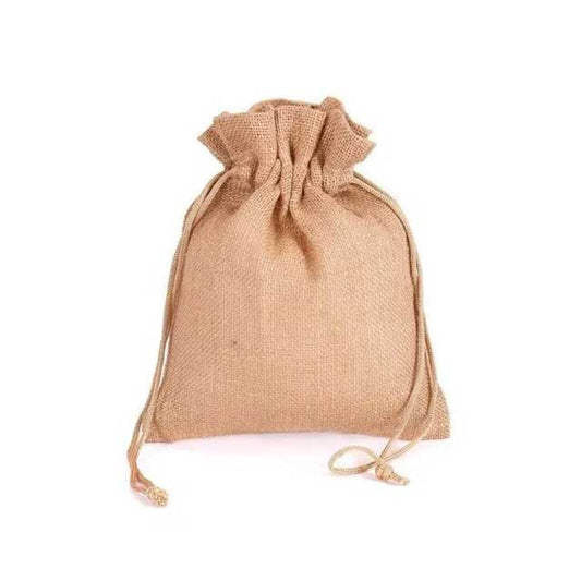 Multipurpose Natural Linen Burlap Jute Pouch – Drawstring Juth Potli Storage Bag for Kitchen, DIY Crafts, Festivals, Gifts, Party Favors, Eid &amp; Wedding Presents, Snacks, Jewelry, and More