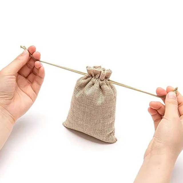Multipurpose Natural Linen Burlap Jute Pouch – Drawstring Juth Potli Storage Bag for Kitchen, DIY Crafts, Festivals, Gifts, Party Favors, Eid &amp; Wedding Presents, Snacks, Jewelry, and More