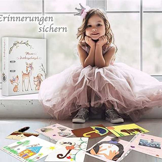 artpin® Nursery A4 "My Nursery Time" Children's Folder – 350-Sheet Collector's Folder with Adorable Forest Animal Design for Nursery Schools & Girls (O2 Edition)