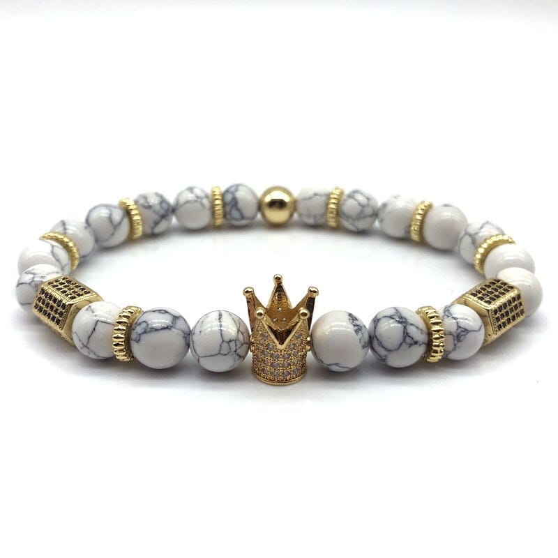 Bracelet élégant à perles en forme de couronne (EGBT029) 