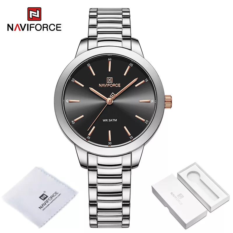 Montre femme NAVIFORCE en acier inoxydable (NF5025) 