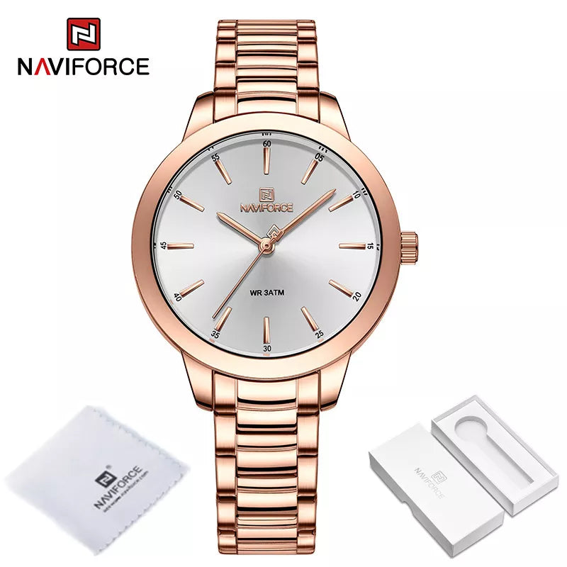 Montre femme NAVIFORCE en acier inoxydable (NF5025) 