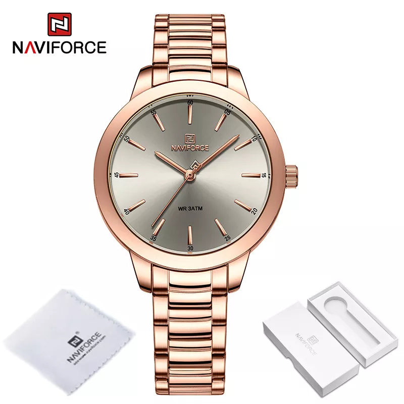 Montre femme NAVIFORCE en acier inoxydable (NF5025) 