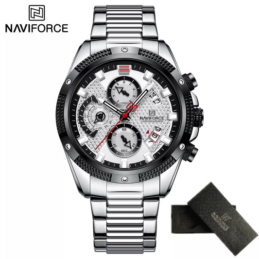 NAVIFORCE Men Luxury Chronograph Quartz Watch 2022 Waterproof Date Stainless Steel Sport Luminous Fashion Gold Black.jpg .jpg 