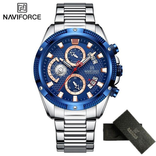NAVIFORCE Men Luxury Chronograph Quartz Watch 2022 Waterproof Date Stainless Steel Sport Luminous Fashion Gold Black.jpg 640x640