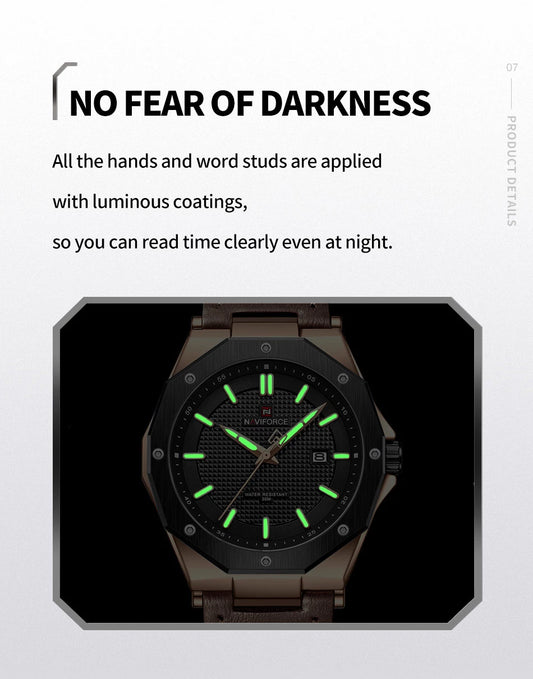 NAVIFORCE Leather Men Watch (NF9200L)