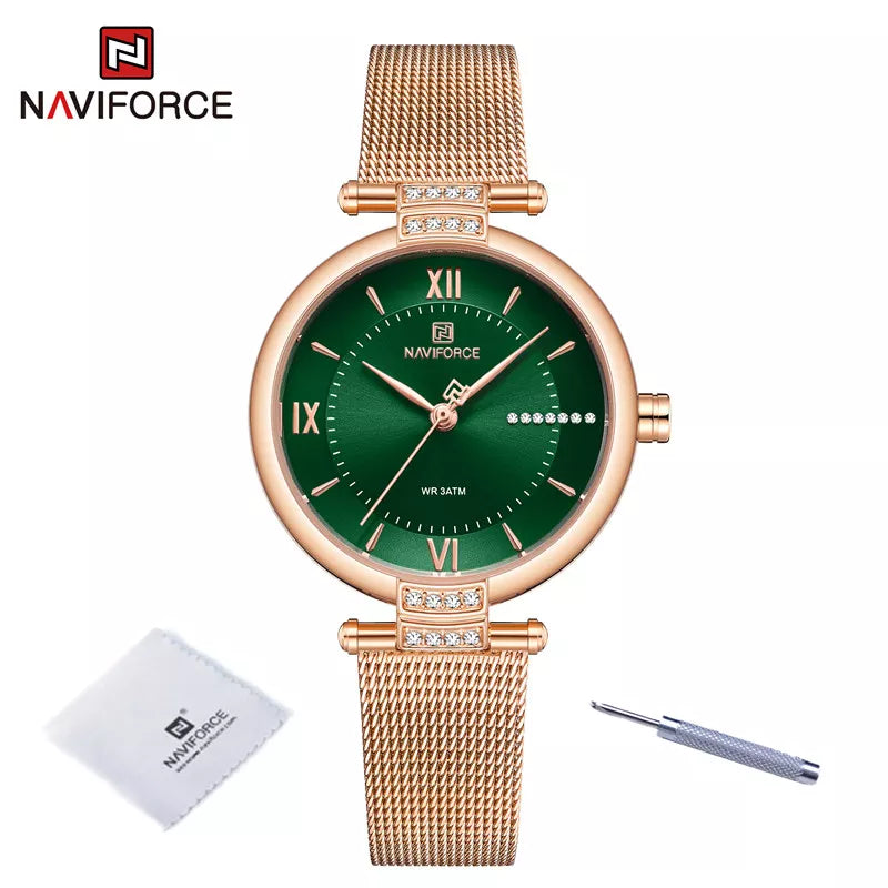 NAVIFORCE New Simple Watches For Women Luxury Brand Ladies Wrist watch Fashion Elegant Bracelet Waterproof Steel.jpg  1 1