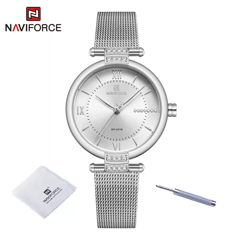 NAVIFORCE New Simple Watches For Women Luxury Brand Ladies Wrist watch Fashion Elegant Bracelet Waterproof Steel.jpg  3 1