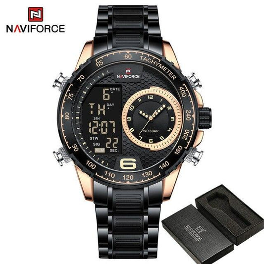 NAVIFORCE Top Brand Luxury Classic Men Watch Quartz Digital Male Clock Military Sport Gold Stainless Steel 1.jpg 640x640 4 1