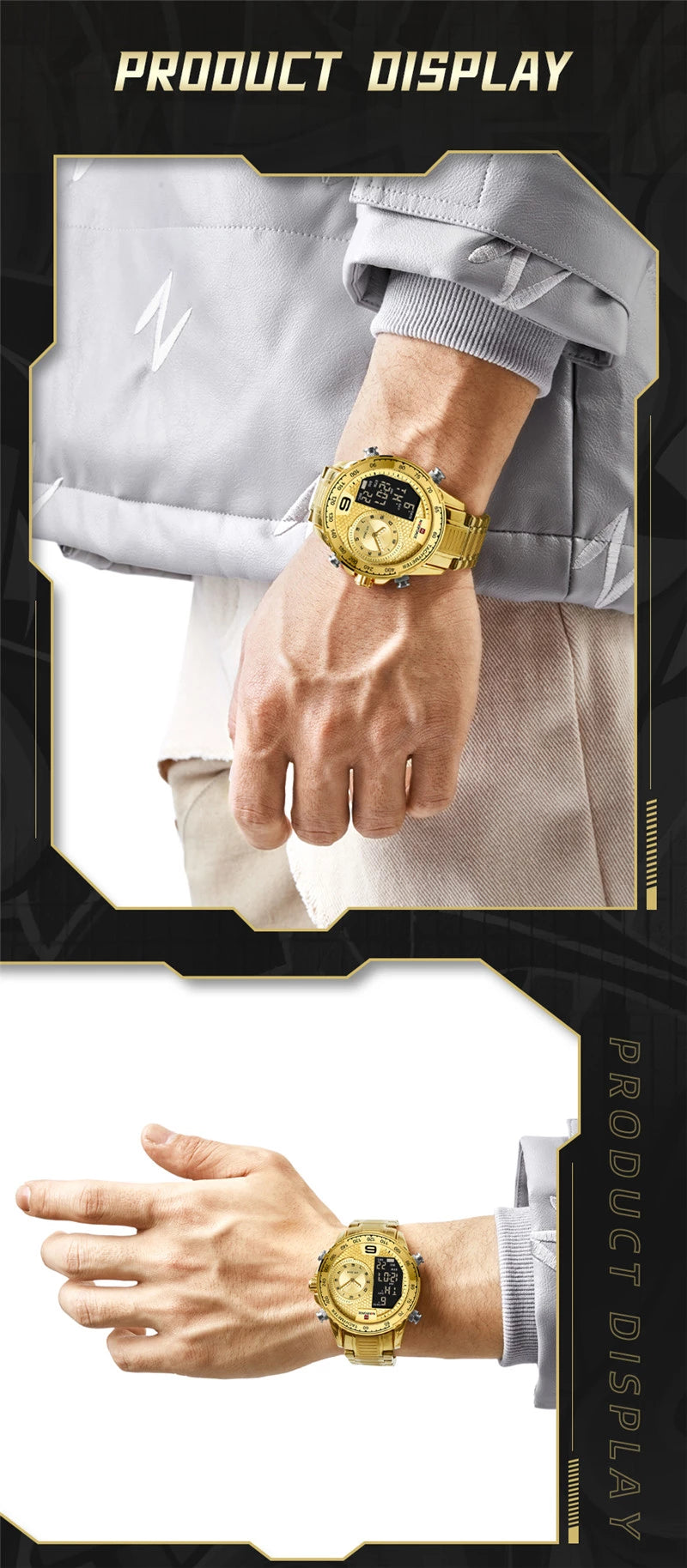 NAVIFORCE Top Brand Luxury Classic Men Watch Quartz Digital Male Clock Military Sport Gold Stainless Steel.jpg Q90.jpg  1 1