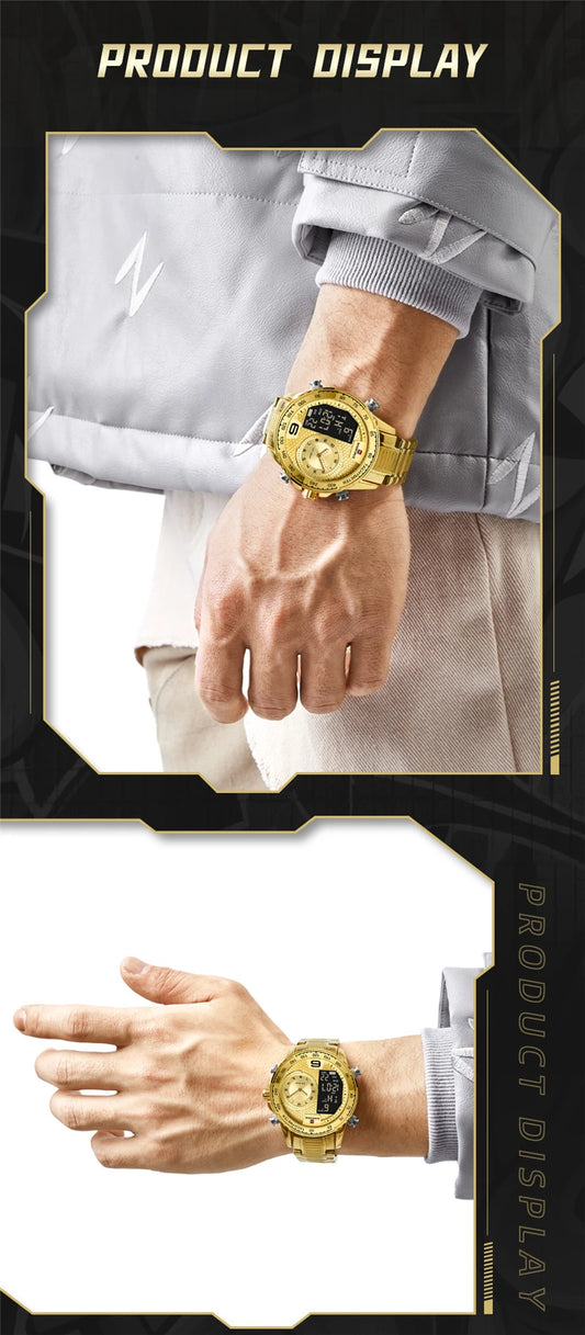 NAVIFORCE Top Brand Luxury Classic Men Watch Quartz Digital Male Clock Military Sport Gold Stainless Steel.jpg Q90.jpg  1 1