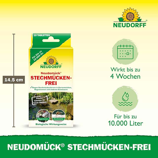NEUDORFF Neudomueck Mosquito-Free Tablets – 10 Count Insect Repellent for Effective Outdoor Mosquito Control