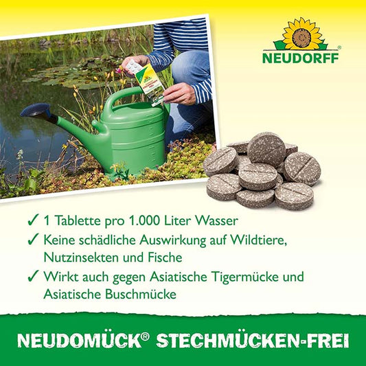 NEUDORFF Neudomueck Mosquito-Free Tablets – 10 Count Insect Repellent for Effective Outdoor Mosquito Control