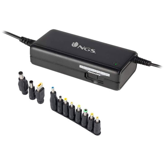 NGS Ban 90W Universal Laptop Charger with 11 Adapters | Manual Charger for HP, Dell, ASUS, Lenovo, Acer
