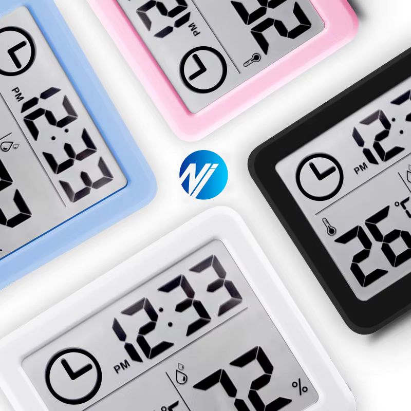 NIDITON Digital Desk & Wall Clock – High-Precision Temperature & Humidity Display – Large Screen Electronic Clock for Home, Kitchen, and Office