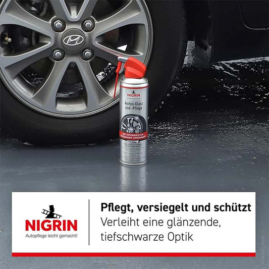 NIGRIN Performance Tire Shine &amp; Care 500ml – Advanced Tire Cleaner, Gloss Enhancer &amp; Protector
