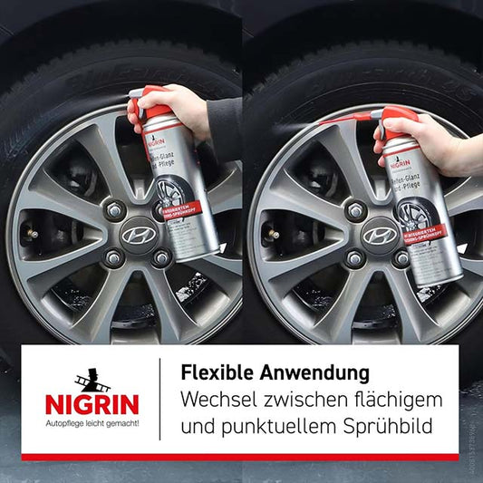 NIGRIN Performance Tire Shine &amp; Care 500ml – Advanced Tire Cleaner, Gloss Enhancer &amp; Protector