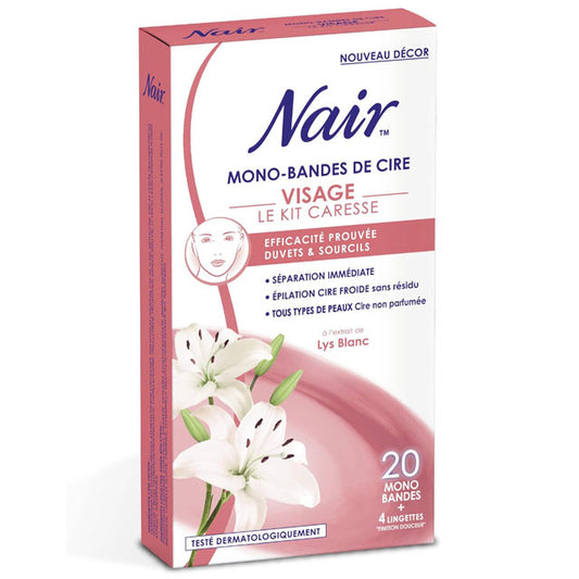 Nair Cold Wash Face Care Set – 20 Monostripes for Gentle Exfoliation &amp; Effective Cleansing