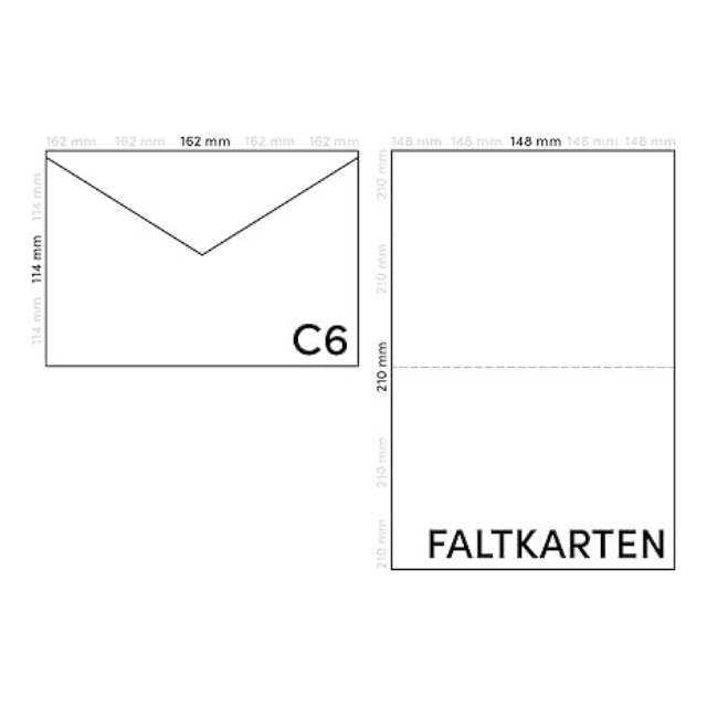 Netuno Folding Cards Set – A6 Kraft Cardboard with C6 Envelopes, Vintage Blank Greeting Cards with Letter Sleeves