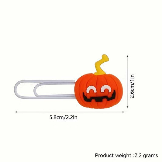 New Halloween Bookmark – Cute Cartoon Ghost PVC Soft Glue Epoxy Paper Clip &amp; Small Gift for Book Lovers