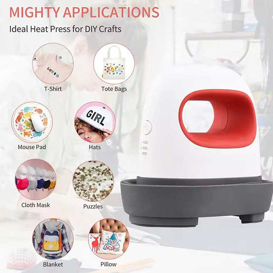 2023 New Portable Mini Iron Heat Press Machine – DIY Label Hot Stamping & T-Shirt Printing, Easy Heating Transfer for Short Sleeves