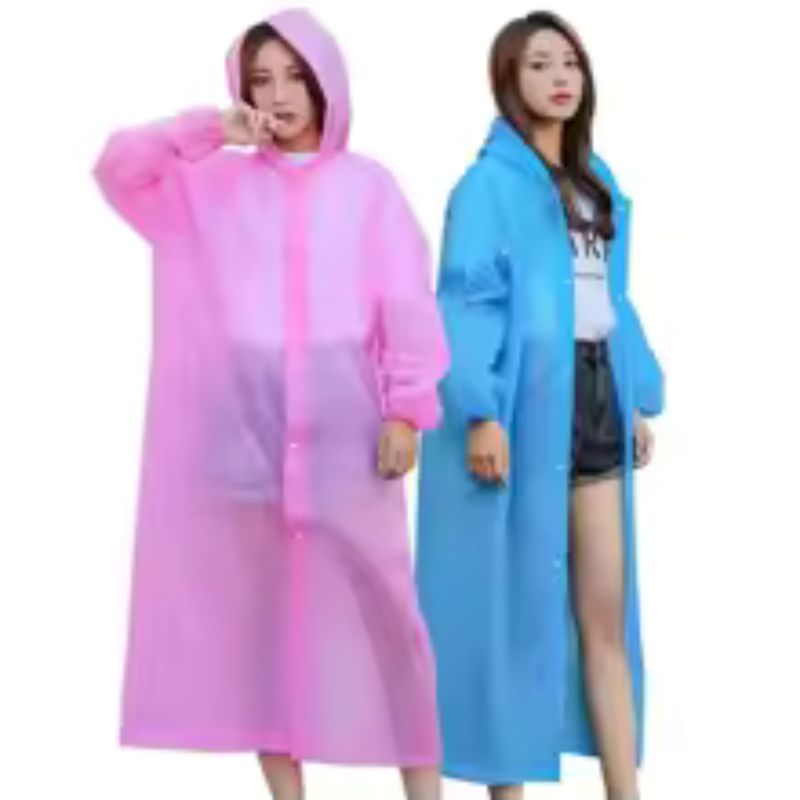 New Fashion Portable Waterproof Raincoat – Lightweight Reusable Rain Poncho for Adults – Breathable Hooded Rainwear for Travel, Camping, & Hiking (Multi-Color)