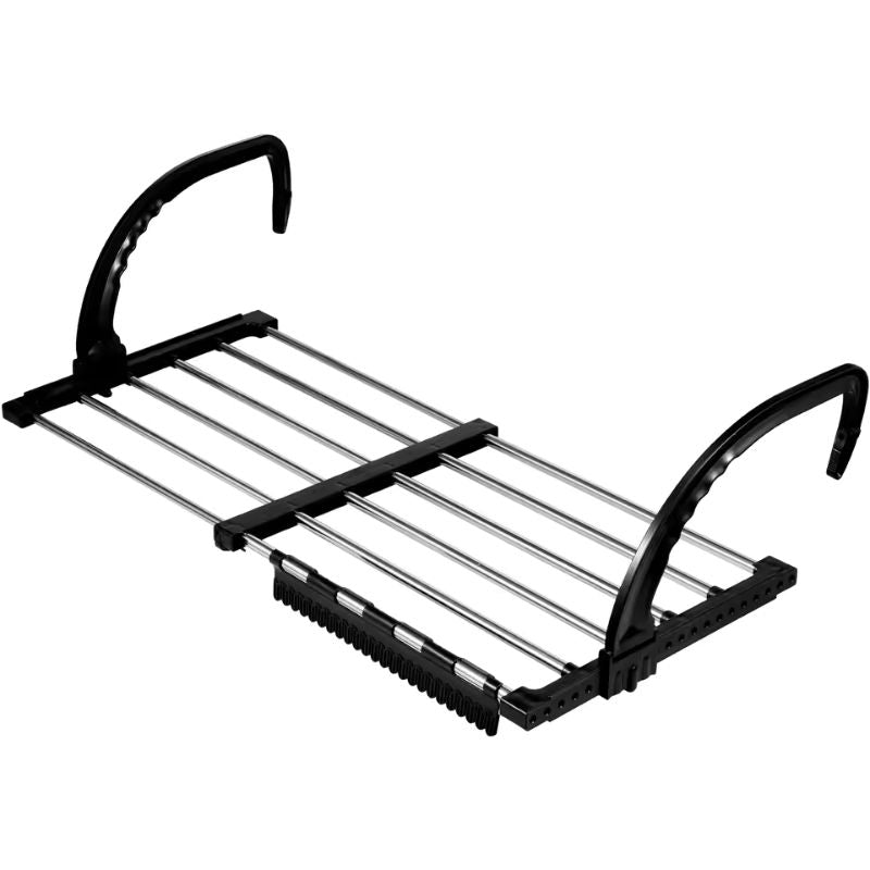 New Foldable Radiator Drying Rack – Extendable Stainless Steel Clothes Hanger (42-72cm) for Shoes, Towels, and Balcony Organization
