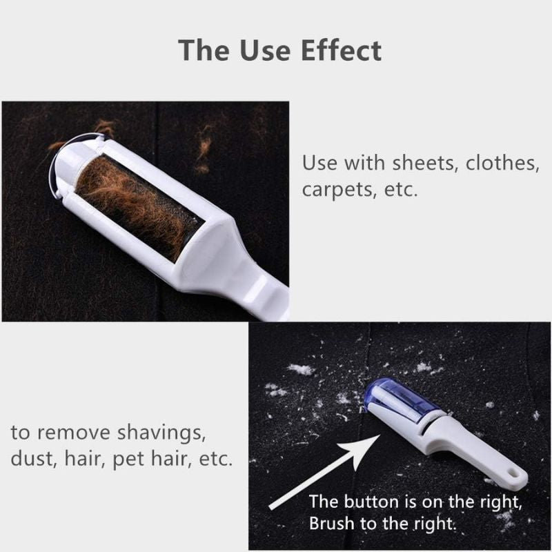 Nouvelle version anti-poils pour animaux – Brosse magique anti-peluches pour poils de chien et de chat – Outil double face autonettoyant pour vêtements, meubles, tapis et intérieurs de voiture