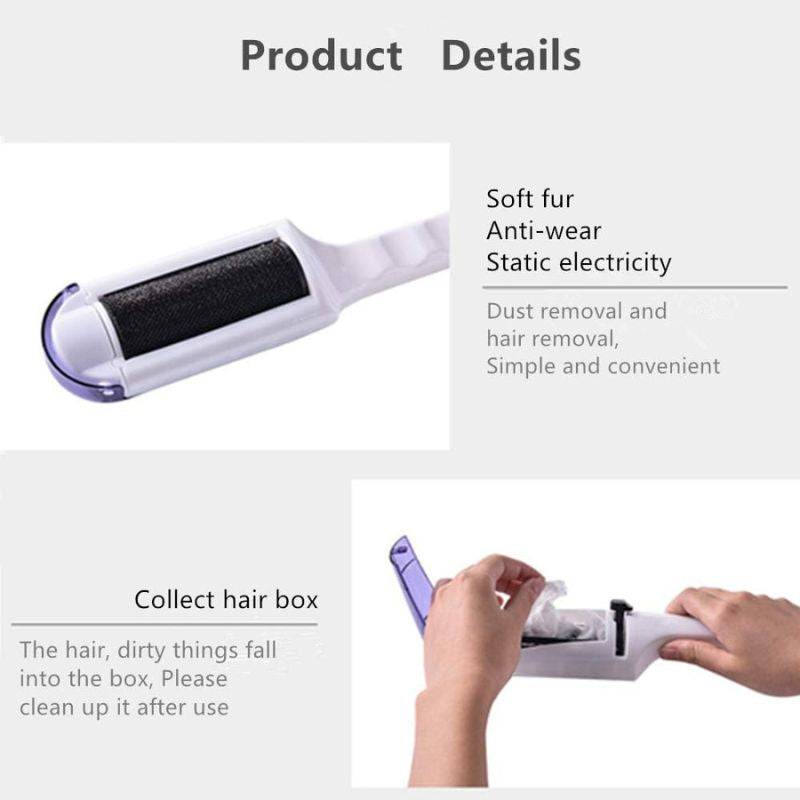 Nouvelle version anti-poils pour animaux – Brosse magique anti-peluches pour poils de chien et de chat – Outil double face autonettoyant pour vêtements, meubles, tapis et intérieurs de voiture