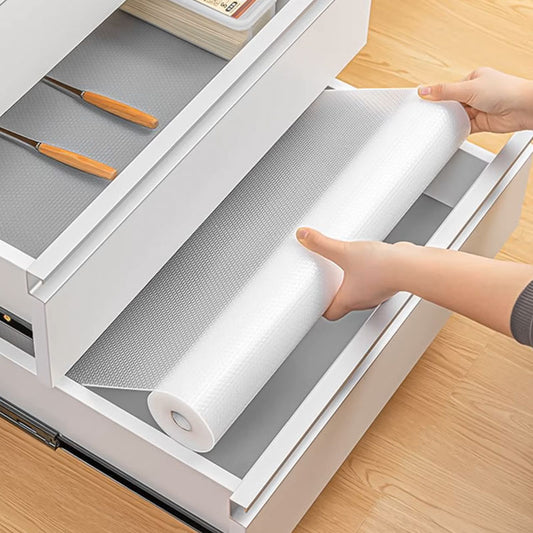 30*150CM Non-Slip Shelf & Drawer Liner – Waterproof Oil-Proof Cabinet Mat & Non-Adhesive Closet Table Pad (30/60cm x 1.5/5M)