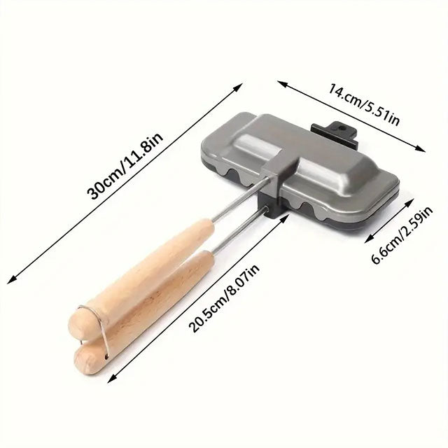 Nonstick Sandwich Frying Pan – Aluminum Flip Pan for Grilled Cheese, Pancakes, Omelettes & More | Portable Sandwich Maker for Home, Restaurants & Food Trucks