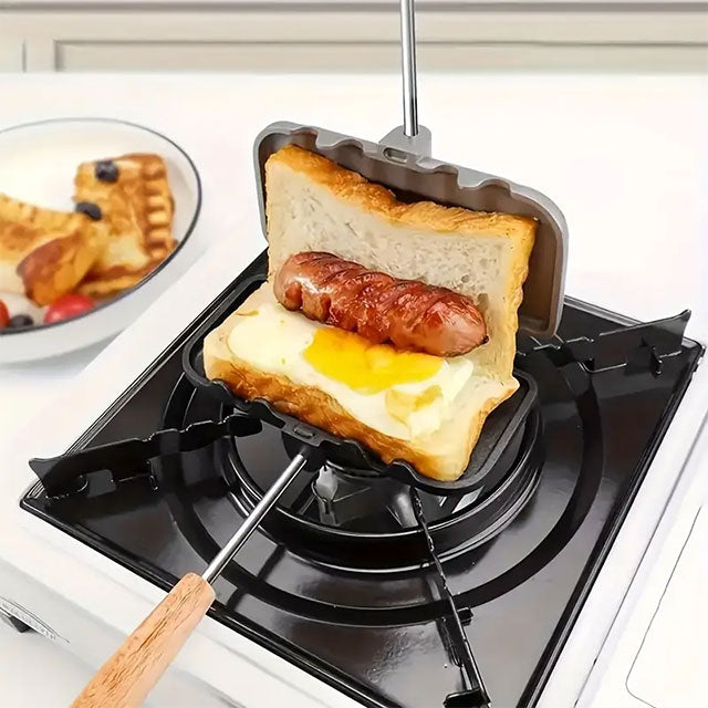 Nonstick Sandwich Frying Pan – Aluminum Flip Pan for Grilled Cheese, Pancakes, Omelettes & More | Portable Sandwich Maker for Home, Restaurants & Food Trucks