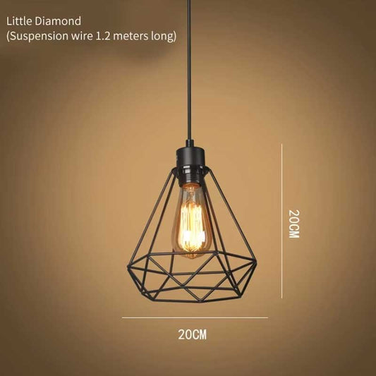 Nordic Geometric Pendant Light – Creative Iron Chandelier for Restaurant, Bar, Attic & Decorative Lighting