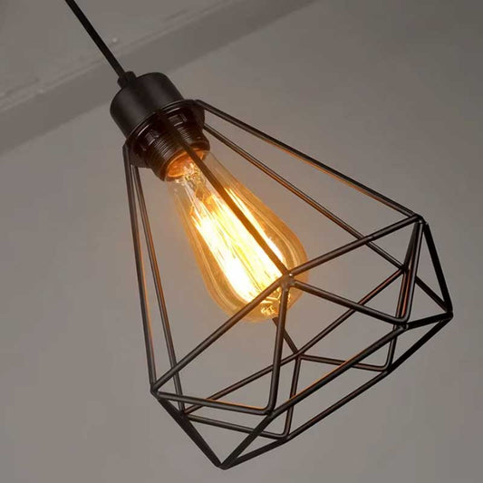 Nordic Geometric Pendant Light – Creative Iron Chandelier for Restaurant, Bar, Attic & Decorative Lighting