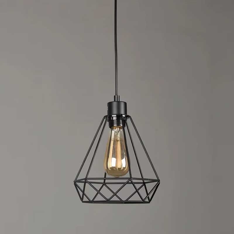 Nordic Geometric Pendant Light – Creative Iron Chandelier for Restaurant, Bar, Attic & Decorative Lighting