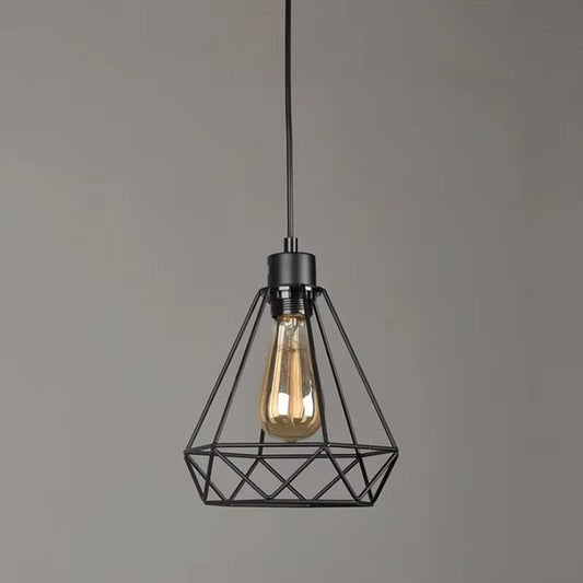 Nordic Geometric Pendant Light – Creative Iron Chandelier for Restaurant, Bar, Attic & Decorative Lighting