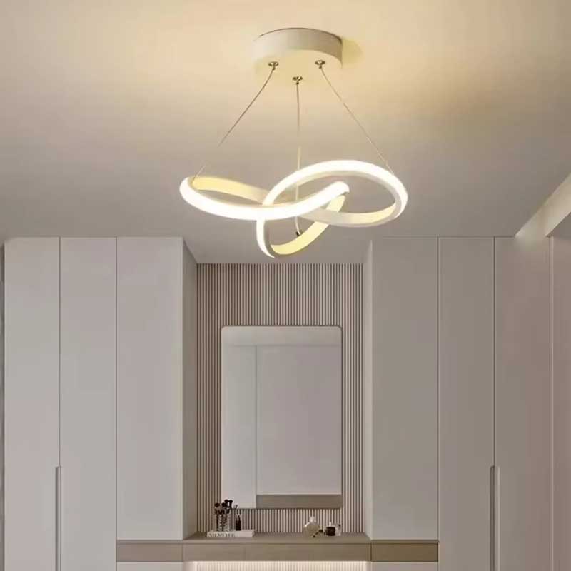 Nordic LED Ceiling Pendant Light – 24/30CM Gold Modern Hanging Fixture for Dining Room, Bedroom, Living Room, Corridor & Hotel