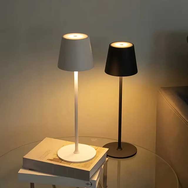 Nordic LED Table Lamp – Rechargeable Touch Dimmable Desk Light for Bedroom, Home, Dining Room & Coffee Shop Decor