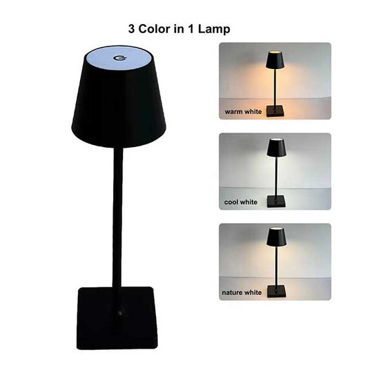 Nordic LED Table Lamp – Rechargeable Touch Dimmable Desk Light for Bedroom, Home, Dining Room & Coffee Shop Decor