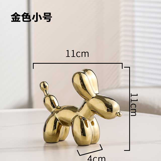 Nordic Light Luxury Balloon Dog Ornament – Electroplated Resin Decoration for Living Room, TV Cabinet & Coffee Table
