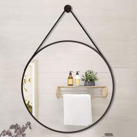 Nordic Round Wall Hanging Mirror | Bathroom Vanity & Decorative Mirror | Modern Bathroom Accessories