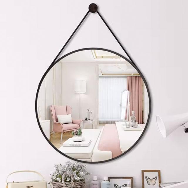 Nordic Round Wall Hanging Mirror | Bathroom Vanity & Decorative Mirror | Modern Bathroom Accessories
