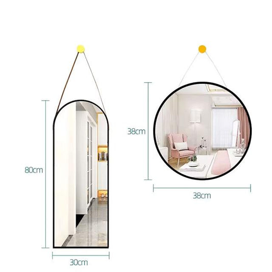 Nordic Round Wall Hanging Mirror | Bathroom Vanity & Decorative Mirror | Modern Bathroom Accessories