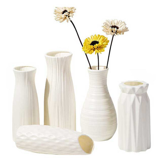 Nordic Style Plastic Vase – Shatter-Resistant Home INS Simulation Vase for Living Room Decor
